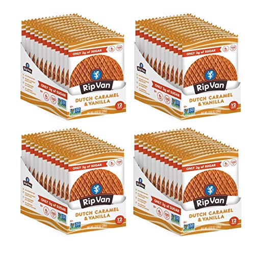 Rip Van Wafels Dutch Caramel & Vanilla / 1.16 Ounce (Pack of 48) / Mini Dutch Caramel & Vanilla Waffles
