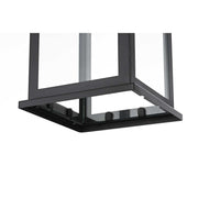 Mercer One Light Outdoor Pendant Black by Lighting Design – Iron, Black, Model OD313H14BK