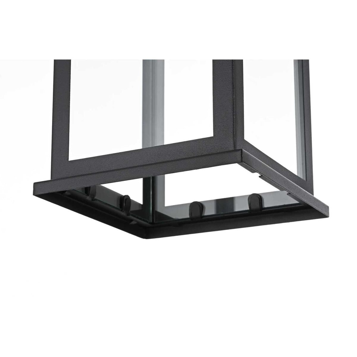 Mercer One Light Outdoor Pendant Black by Lighting Design – Iron, Black, Model OD313H14BK