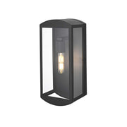 Miles One Light Outdoor Wall Sconce Black by Lighting Design – Iron, Black