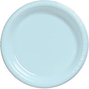 Creative Converting Touch of Color 20 Count Plastic Lunch Plates, Pastel Blue, 7"