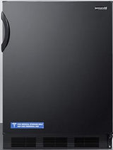 ACCUCOLD 24" Wide Refrigerator, Black - FF7BK