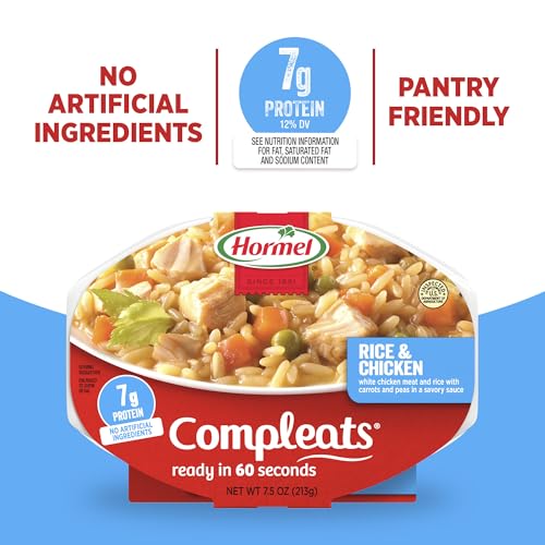 HORMEL COMPLEATS Rice & Chicken / 7.5 Ounce (Pack of 7) / 1 Seasoned Rice