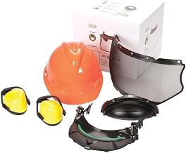 MSA 10118694 V-Gard Forestry Accessory Kit, Includes: Hi-viz Orange Cap, Fas-Trac III Ratchet Suspension, Frame W/Debris Control, Mesh Visor, Retractable Chin Protector, High Cap Mounted Earmuffs