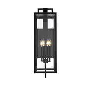Jairo Four Light Outdoor Wall Sconce Black by Lighting Design – Iron, Black, Model OD809W26BK