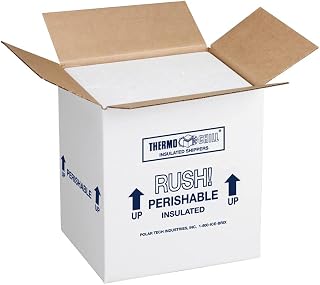Polar Tech Thermo Chill 266/J56C Large Insulated Foam Container, 19" Length x 12" Width x 16" Depth