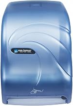 San Jamar T1490 Oceans Smart System with IQ Sensor Roll Towel Dispenser, Fits 8" Wide and 4" Diameter Stub Roll, 11-3/4" Width x 16-1/2" Height x 9-1/4" Depth, Arctic Blue