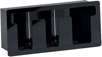 FML-3 Three Section Built-In lid Organizer, For 6 oz. to 44 oz. Lids, Black Acrylic