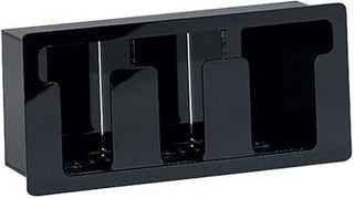 FML-3 Three Section Built-In lid Organizer, For 6 oz. to 44 oz. Lids, Black Acrylic