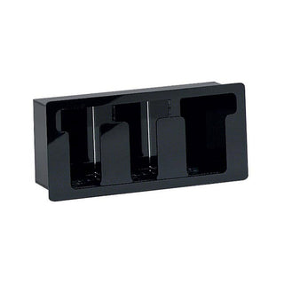 Three Section Built-In lid Organizer by DISPENSE-RITE – Acrylic, Black, Model FML-3