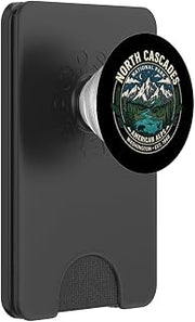 North Cascades National Park American Alps Vintage Badge Art PopSockets PopWallet for MagSafe