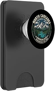 North Cascades National Park American Alps Vintage Badge Art PopSockets PopWallet for MagSafe