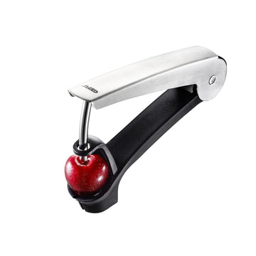 Cherry Pitter by GEFU – One Size, Stainless_Steel, Black/Silver, Model GF19140