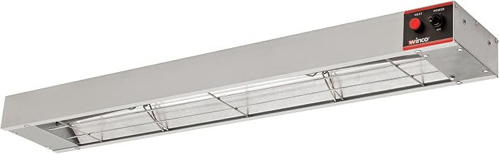 Winco 36" Silver Food Heat Lamp Strip Heater with Undermount Brackets