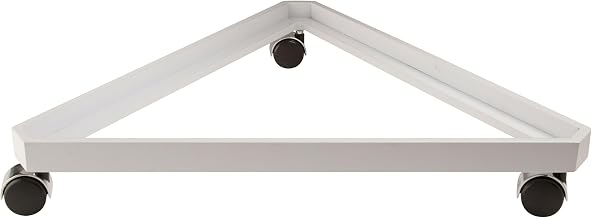 Econoco GW/3TB Triangle Base for Grid (White) | Triangle base connector for gridwall panels, heavy-duty metal for stable freestanding retail floor configurations