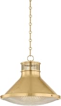 Hudson Valley Lighting MDS2405-AGB Highclere - 1 Light Pendant - 14.5 Inches Tall and 17.75 Inches Wide - Aged Brass