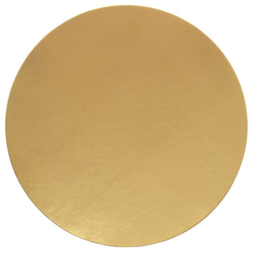 Gold Round Cake Boards High-Gloss - 8" Dia 100 per Case