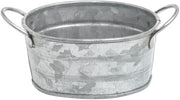 HUBERT Galvanized Metal Pan Oval - 5" L x 3" W x 2 1/4" H