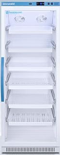 ACCUCOLD Summit Appliance ARG12PVDR Upright Vaccine Refrigerator with Removable Drawers, Automatic Defrost with Adjustable Cycle Defrost, silver-ion handle and Hospital Grade Cord with 'Green Dot' Plug