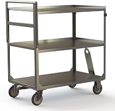 158859 Easy-Tow Classroom Meal Delivery Cart, Three 35" x 21" Shelves