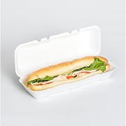 13" x 4 1/2" x 3" Extra Large Foam Hoagie/Sub Container - 200/Case