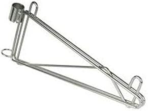 FPMB18SCH Post Mount Wall Brackets, for Wire Shelving, Single, for 18" deep Shelf, Includes: Chromate Shelf caps & Plastic Split Sleeves, for Dry Storage