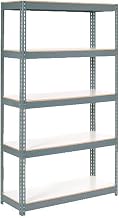 Global Industrial Boltless Extra Heavy Duty Shelving 36" W x 12" D x 84" H, 5 Shelves, 1500 lbs. Cap/Shelf, Gray