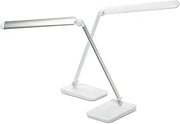 Safco 1001SL Vamp LED Modern ABS Desk Lamp with USB Port and Dimmer Switch, Silver