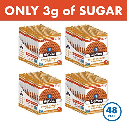 Rip Van Wafels Dutch Caramel & Vanilla / 1.16 Ounce (Pack of 48) / Mini Dutch Caramel & Vanilla Waffles