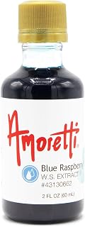Amoretti Blue Raspberry Extract Water Soluble 2 oz - Highly Concentrated & Perfect For Pastry, Savory, Brewing, and more, Preservative Free, Vegan, Kosher Pareve, Keto Friendly
