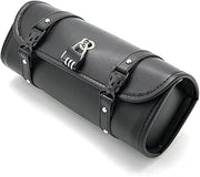 Lockable Fork Bag for Kawasaki Vulcan 2000 Classic | Motorcycle Fork Bag With Secure Password Lock Protects Gear. Thick Water Resistant Faux Leather For Outdoor Riding.