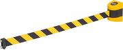 Global Industrial Magnetic Retractable Belt Barrier, Yellow ABS Plastic