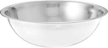 Thunder Group SLMB009 Mixing Bowl, 20 Quart Capacity, Flat Base, Curved Lip, Mirror Finish, Stainless Steel, Pack of 12