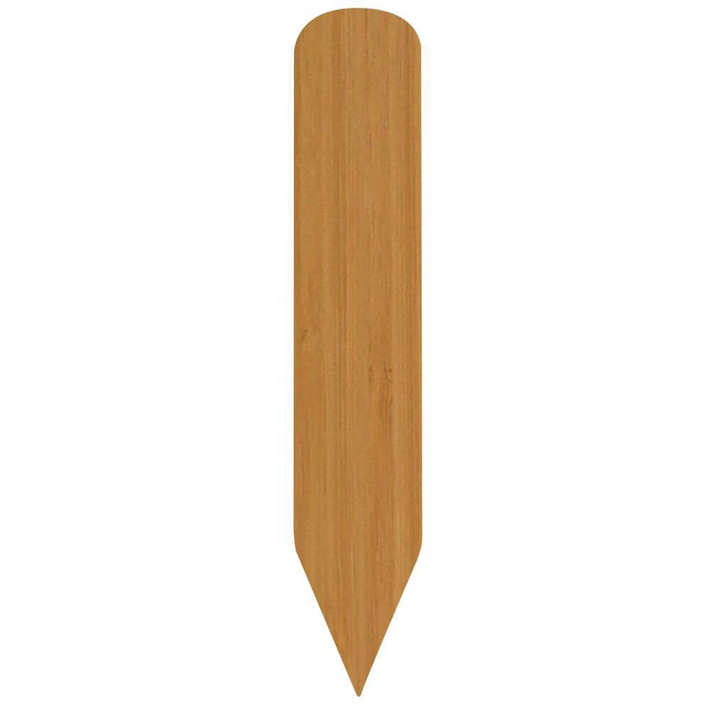 Wood-Look Plastic Double-Sided Stick-Style Write On Wipe Off Sign Pick - 1 1/16" L x 5 7/8" H by HUBERT – Brown, Model PICK-BAMBOO