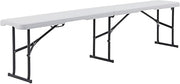 Global Industrial 6' Fold in Half Bench, White