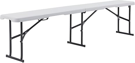 Global Industrial 6' Fold in Half Bench, White