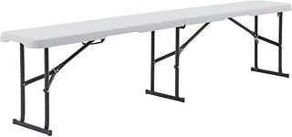 Global Industrial 6' Fold in Half Bench, White