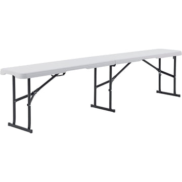 6' Fold in Half Bench by Global Industrial – 6, Plastic, White, Model 436979