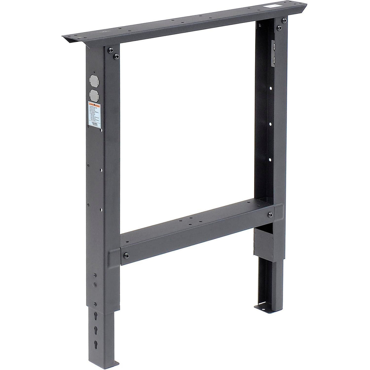 Adjustable Height Workbench C-Channel Leg by Global Industrial – 30"L x 60"W x 3"H, Steel, Black, Model 254960BK