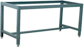 Adjustable Height Box Tube Workbench Frame, 52" W X 27" D, Gray