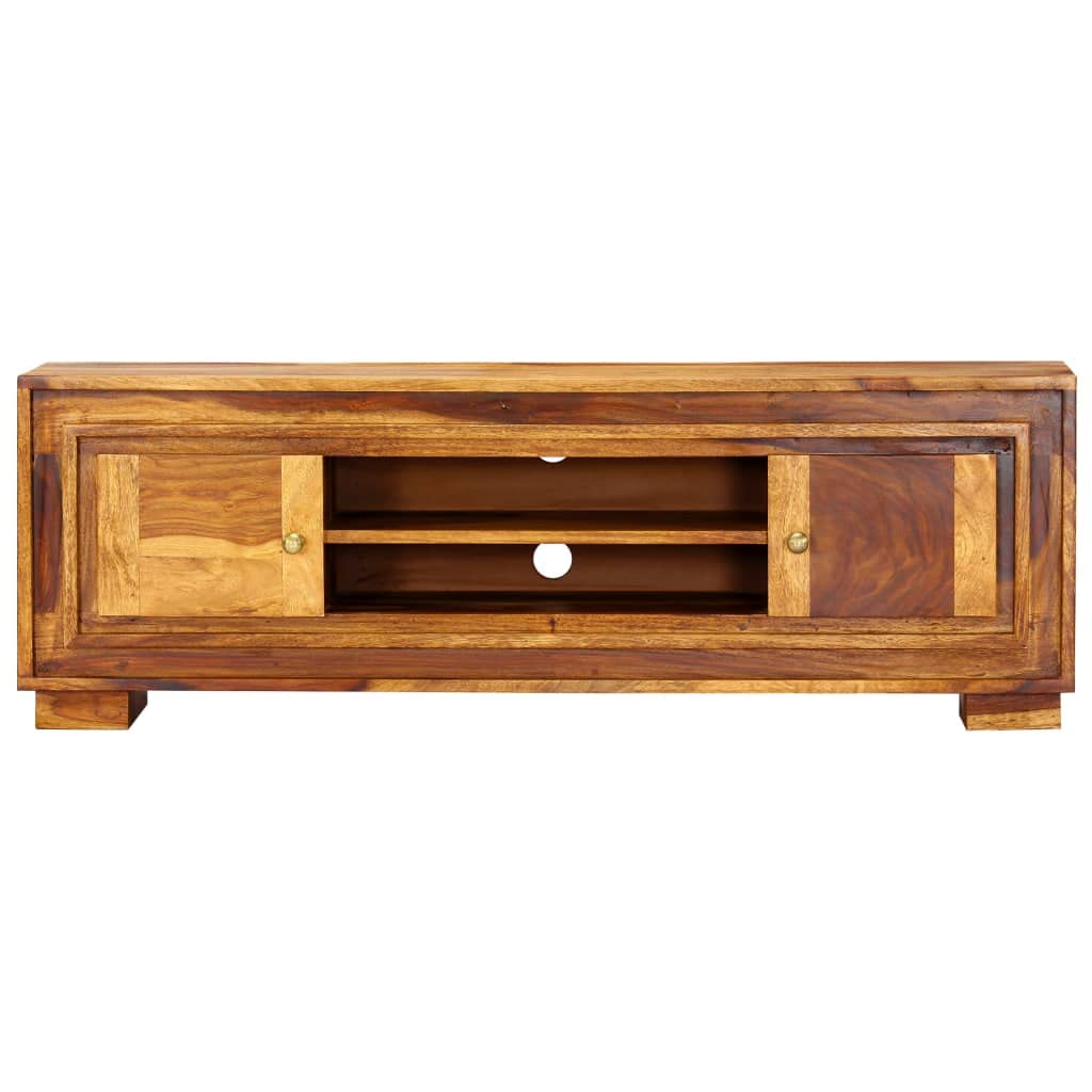 TV Stand 46.5"x11.8"x15.7" Solid Wood Acacia by vidaXL – Small, Wood, Brown, Model 248000