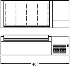 46" Refrigerated Countertop Condiment Rail