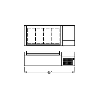 46" Refrigerated Countertop Condiment Rail by Randell – Model CR9046