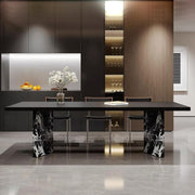 Mesa De Jantar Rock Plate Dining Table Modern Simple Rectangular Small Household Diner Table by JOYNOW – 200*80*75cm, One Color, Model 8524