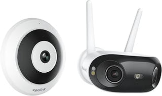 REOLINK 6MP 360° Fisheye & 4K 8MP Panoramic WiFi Security Camera Bundle, Dual-Band WiFi Cameras with Wide-Angle View, Smart Detection, Motion Tracking, Color Night Vision, Local Storage