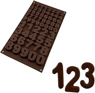 Silikomart Silicone Easy Chocolate Mold, Assorted, Numbers