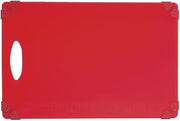 Kratos by Hubert Red Cutting Board with Grippers - 12"L x 18"W x 1/2"H