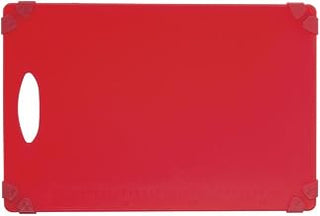 Kratos by Hubert Red Cutting Board with Grippers - 12"L x 18"W x 1/2"H