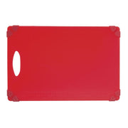 Kratos by Red Cutting Board with Grippers - 12"L x 18"W x 1/2"H by HUBERT – Plastic, Red, Model 1218-CL-RD
