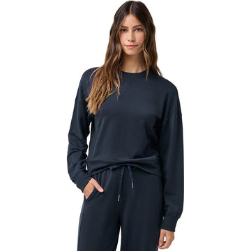 Cloud Terry Crew by by TravisMathew – Lyocell, Spandex, Navy Blazer